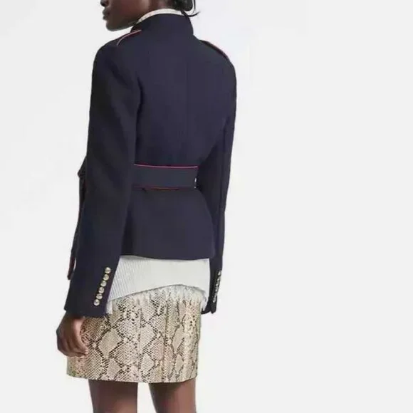 New S Banana Republic Olivia Palermo belted military jacket